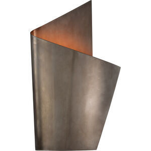 Kelly Wearstler Piel LED 11.75 inch Pewter Right Wrapped Sconce Wall Light