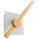 Zora 1 Light 21 inch White/Industrial Brass Sconce Wall Light