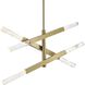 Ari 6 Light 10 inch Satin Gold Pendant Ceiling Light