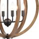 Barrow 6 Light 22 inch Birchwood with Matte Black Chandelier Ceiling Light