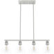 Van Nuys 4 Light 32 inch Brushed Nickel Linear Chandelier Ceiling Light, Medium