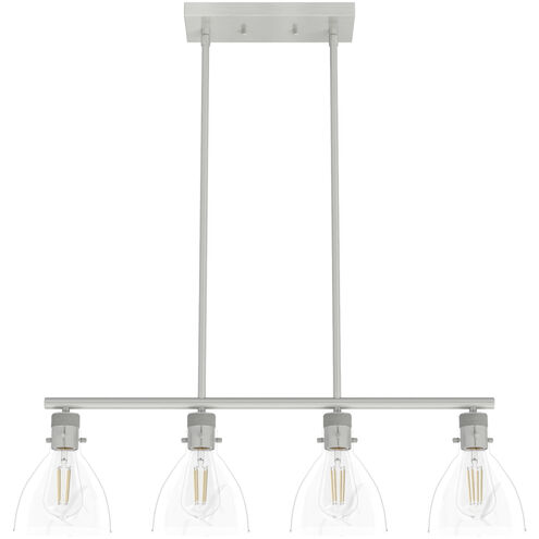 Van Nuys 4 Light 32 inch Brushed Nickel Linear Chandelier Ceiling Light, Medium