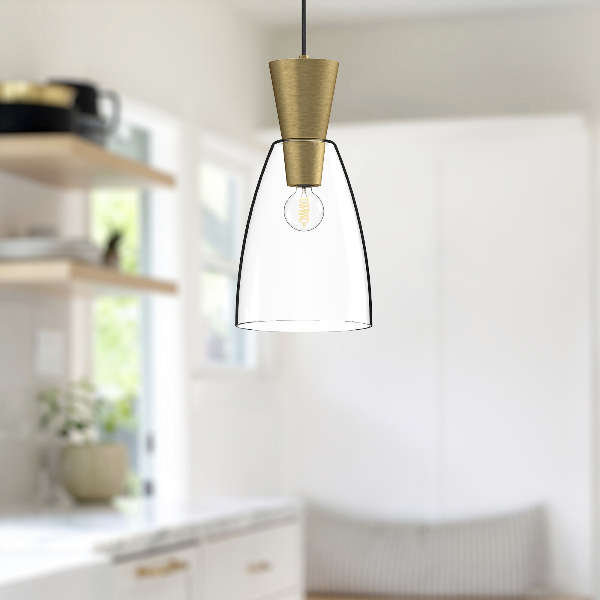 Alora Mood Arlo Pendant Ceiling Light in Brushed Gold
