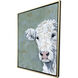 Peekaboo Cow White and Green Canvas, Propac