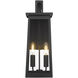 Alden 2 Light 24 inch Matte Black Exterior Wall Mount