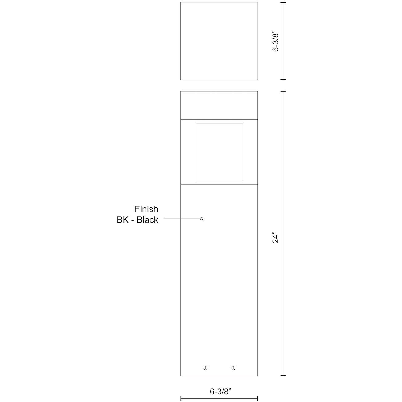 Sonoma 120-277V 24.00 watt Black Bollard