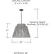 Jasper 1 Light 23 inch Grey and Black Outdoor Hanging Lantern
