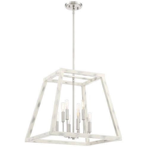 Rhode 8 Light 20 inch Coastal Weathered White Foyer Light Ceiling Light