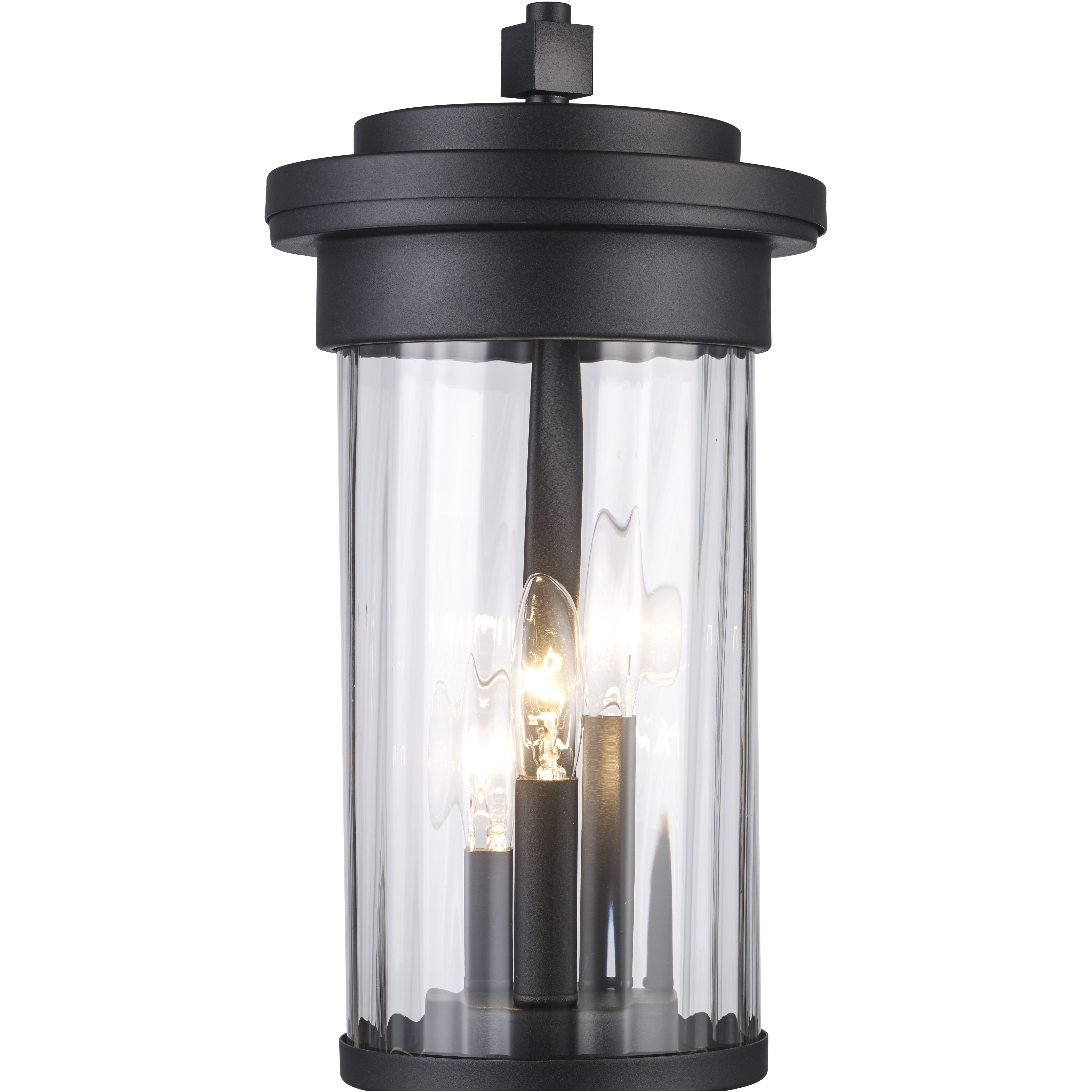 Carmel 3 Light 19 inch Black Outdoor Post Lantern