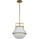 Valdora 1 Light 14 inch Natural Brass Pendant Ceiling Light