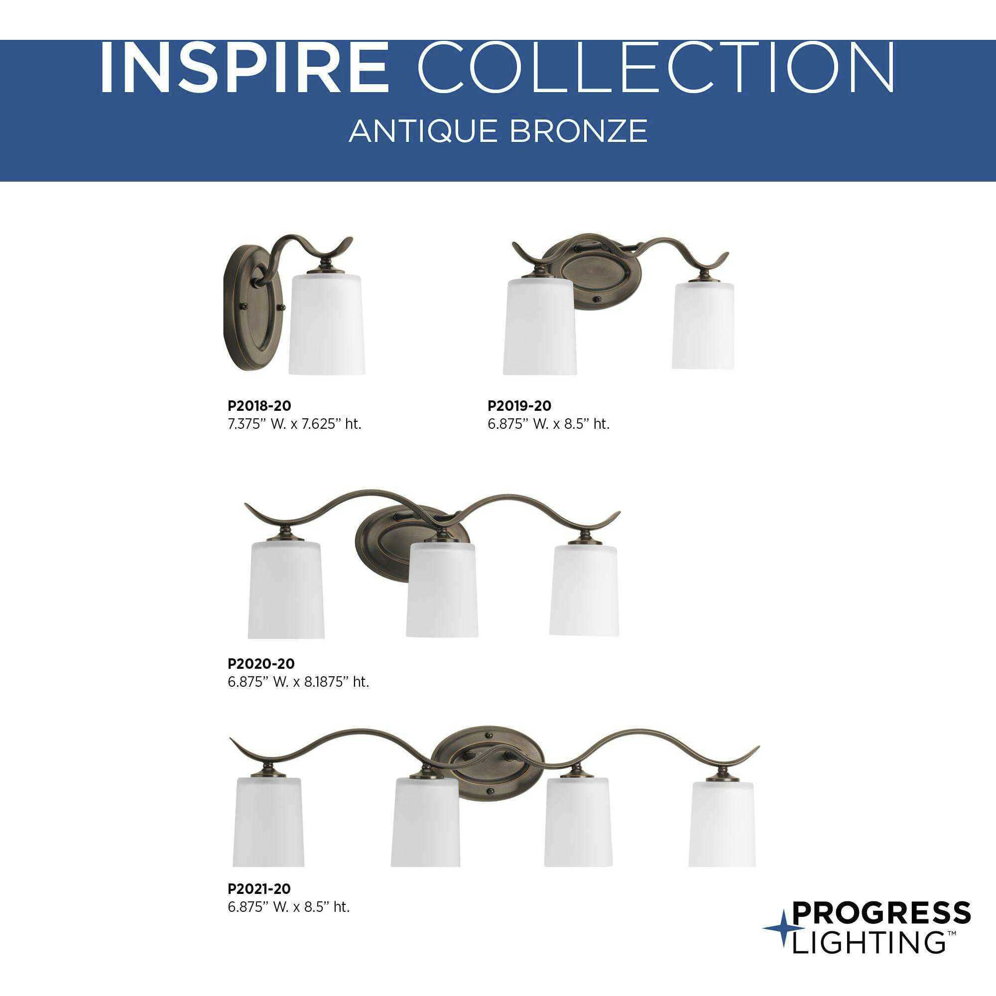 Inspire 3 Light 22 inch Antique Bronze Bath Vanity Wall Light