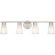 Stamos 4 Light 31 inch Brushed Nickel Bath Vanity Light Wall Light, 4 Arm