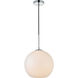 Baxter 1 Light 12 inch Chrome Pendant Ceiling Light