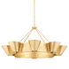 Reeve 8 Light 37.5 inch Vintage Gold Leaf Chandelier Ceiling Light