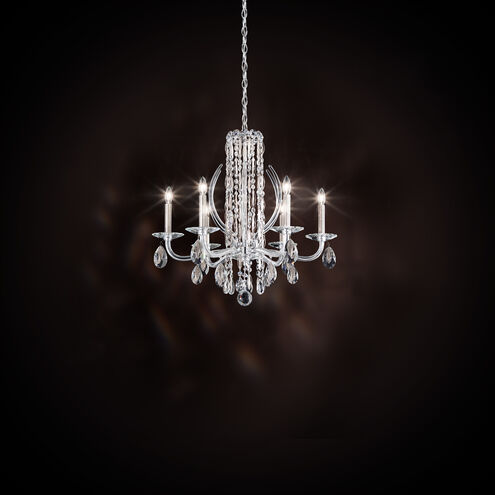 Siena 6 Light 24.5 inch Antique Silver Chandelier Ceiling Light in Heritage