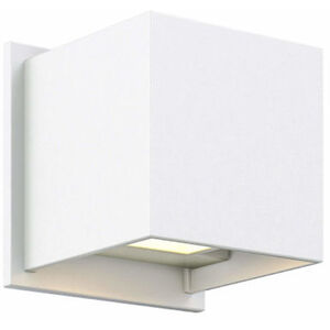 Cubix LED 4.63 inch White ADA Sconce Wall Light, Directional Up/Down