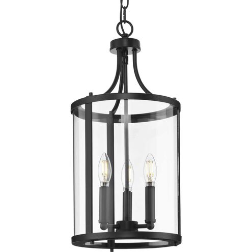 Gilliam 3 Light 10 inch Matte Black Foyer Light Ceiling Light