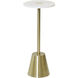 Aurelia 24 X 10 inch Gold and White Accent Table