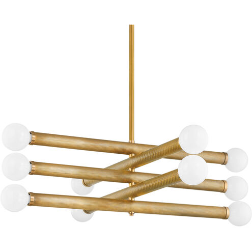 Pienza 10 Light 50 inch Vintage Brass Chandelier Ceiling Light