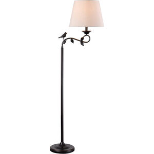 Birdsong 18 inch 150.00 watt Oil Rubbed Bronze With Gold Highlights Swing Arm Floor Lamp Portable Light
