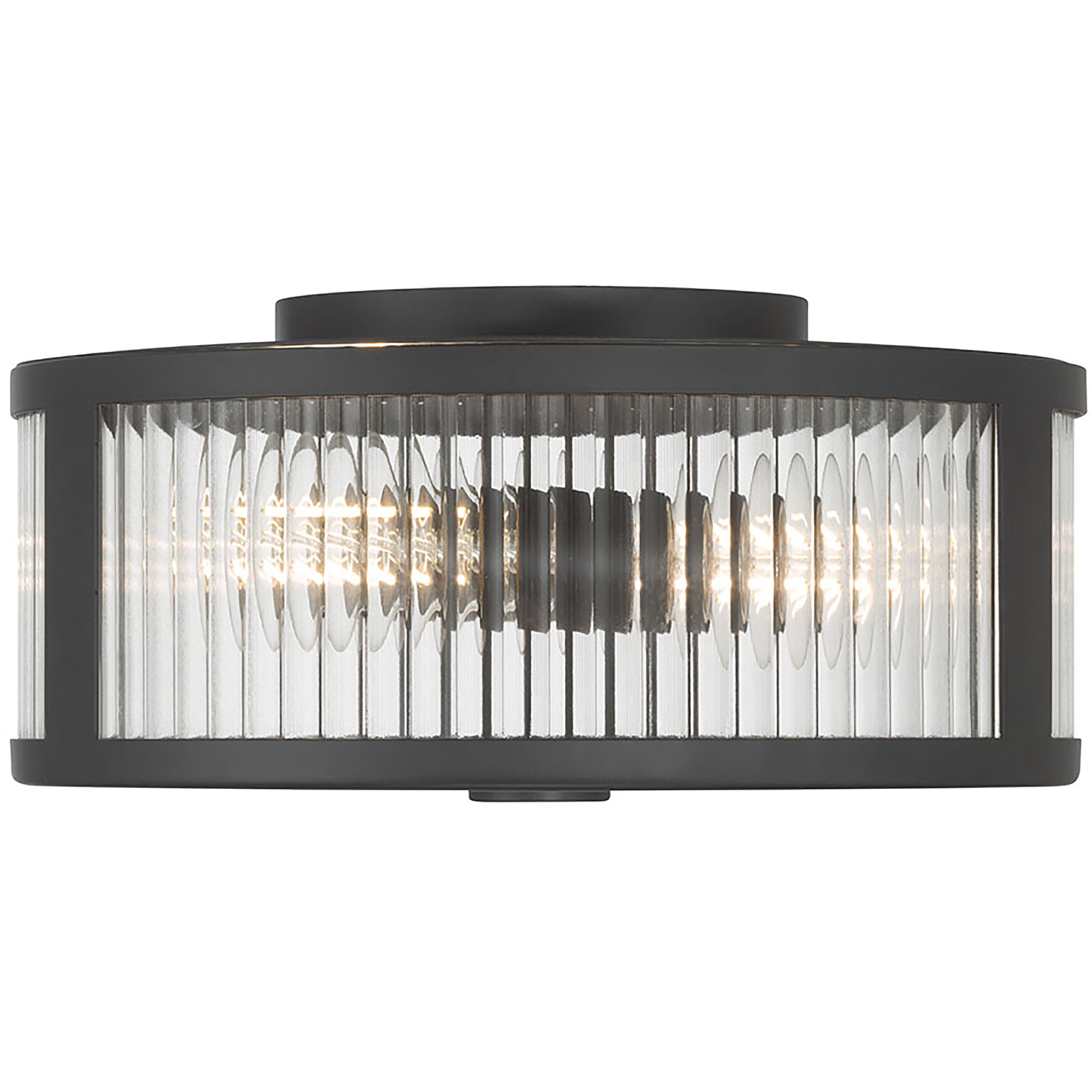 Ardezia 3 Light 11.75 inch Matte Black Flush Mount Ceiling Light