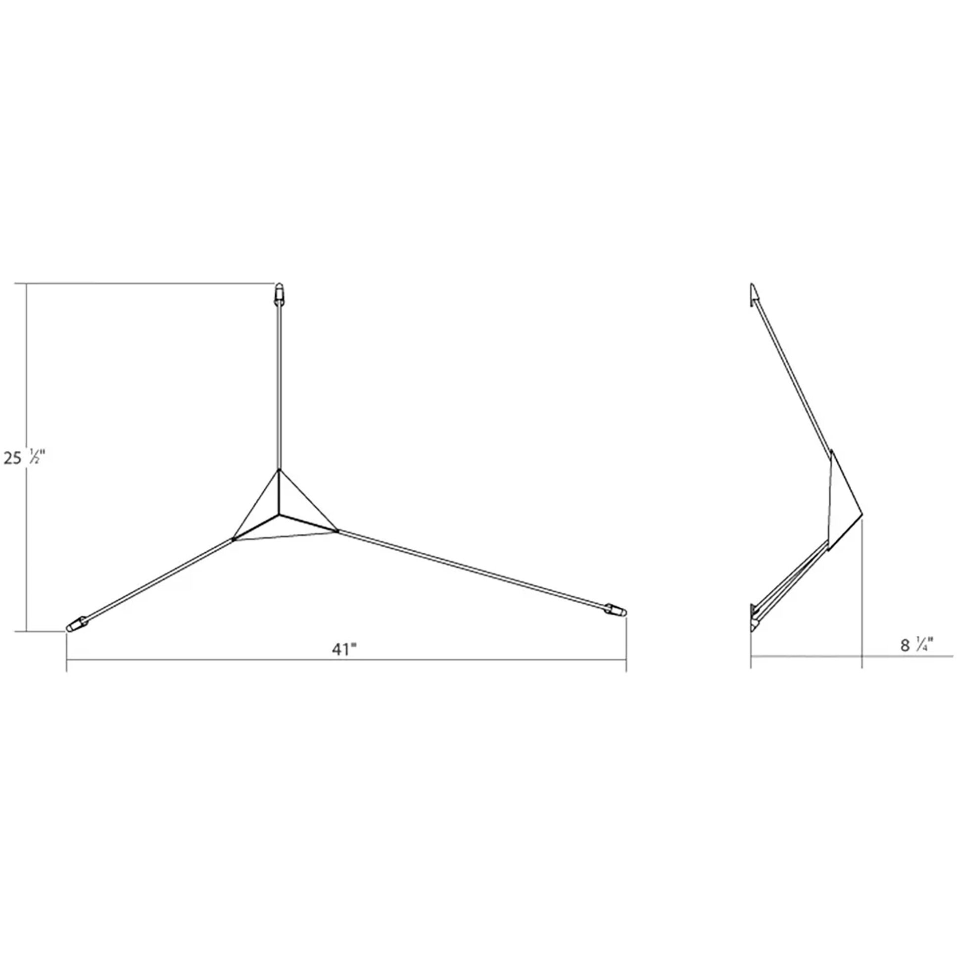 Abstract LED 41 inch Satin White Multi-Surface Mount Wall Light