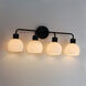 Coraline 4 Light 29.5 inch Black Bath Vanity Wall Light
