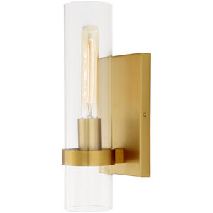 Highland 1 Light 5 inch Satin Brass Bathroom Wall Sconce Wall Light