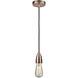 Fairchild Bare Bulb 1 Light 2 inch Antique Copper Mini Pendant Ceiling Light in Black, Fairchild