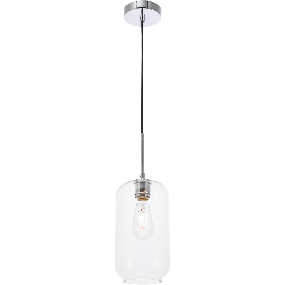 Collier 1 Light 6.1 inch Chrome Pendant Ceiling Light