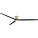 Spitfire LED Brushed Satin Brass Fan Light