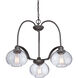 Trilogy 3 Light 22 inch Old Bronze Dinette Chandelier Ceiling Light