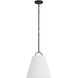 Scandinavian 1 Light 15 inch Matte Black Pendant Ceiling Light