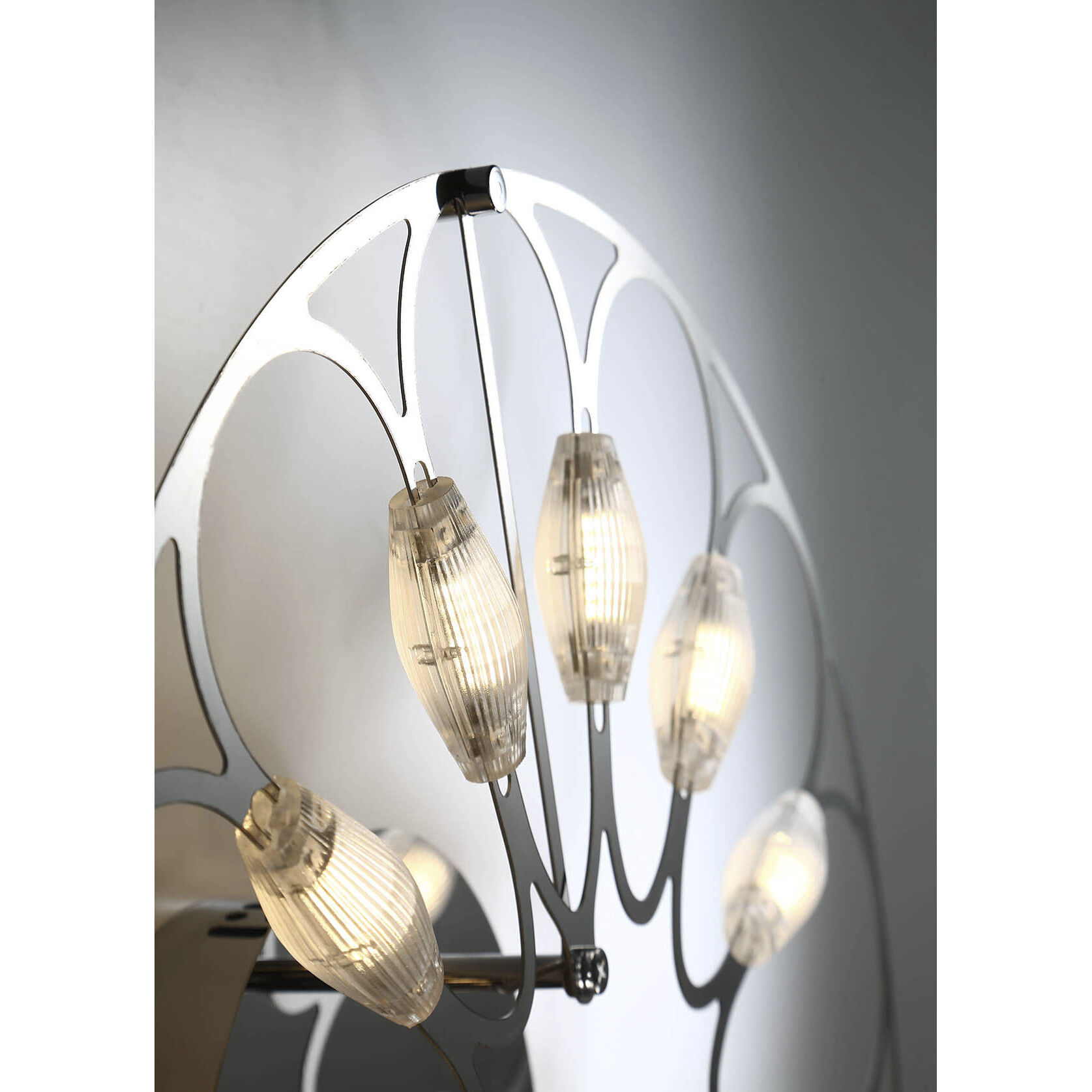 Rotolo LED Chrome Wall Sconce Wall Light, Medium