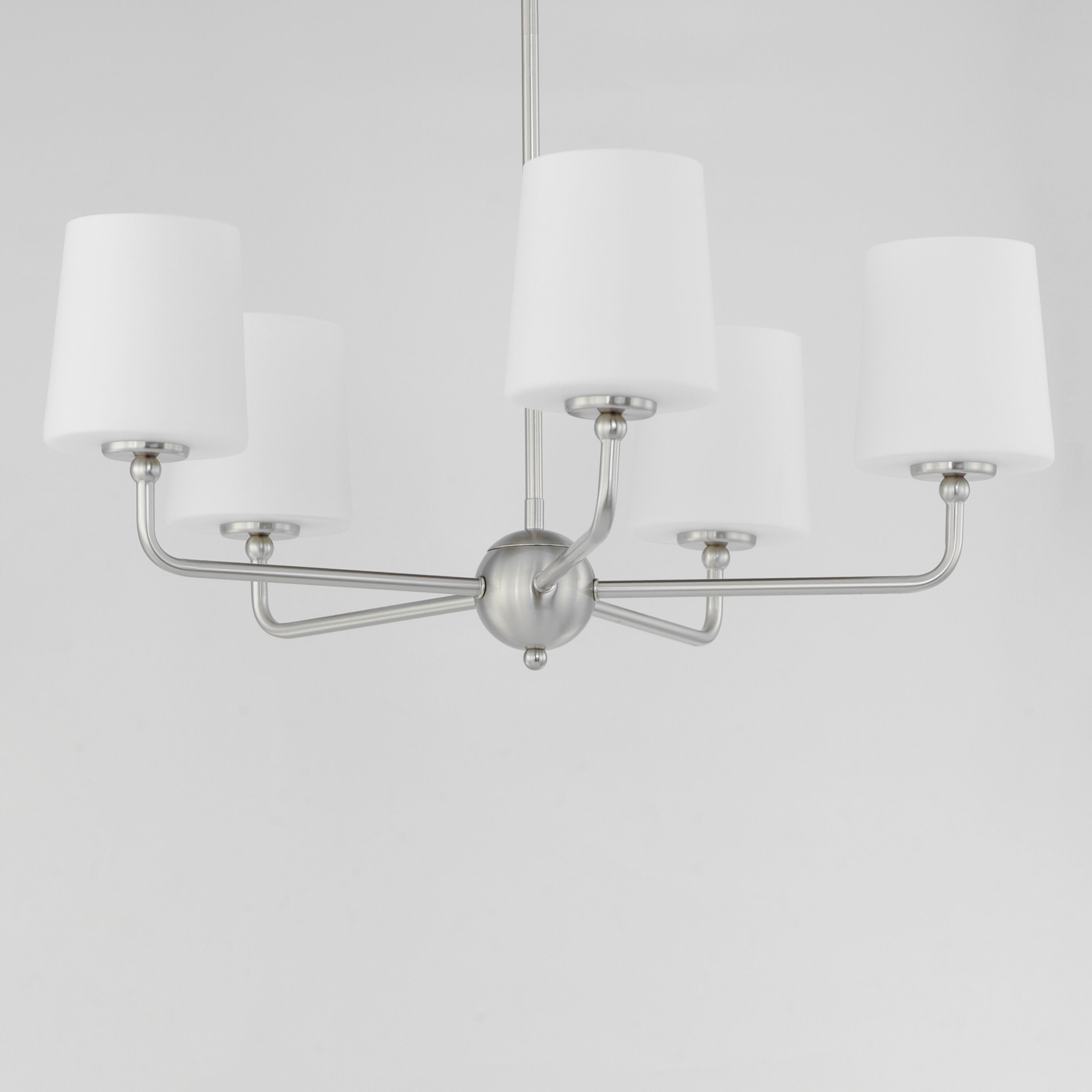 Bristol 5 Light 27 inch Satin Nickel Single-Tier Chandelier Ceiling Light
