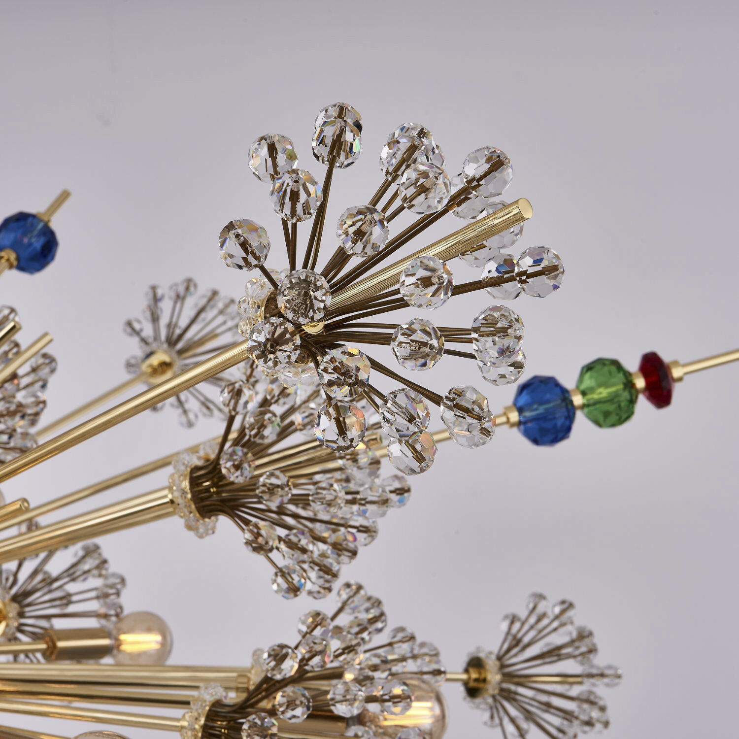 Constellation 46 Light 60 inch 18K Gold Pendant Ceiling Light in Constellation Colorata