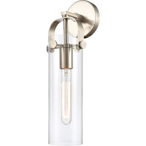Restoration Pilaster LED 4.88 inch Brushed Satin Nickel Sconce Wall Light, Restoration