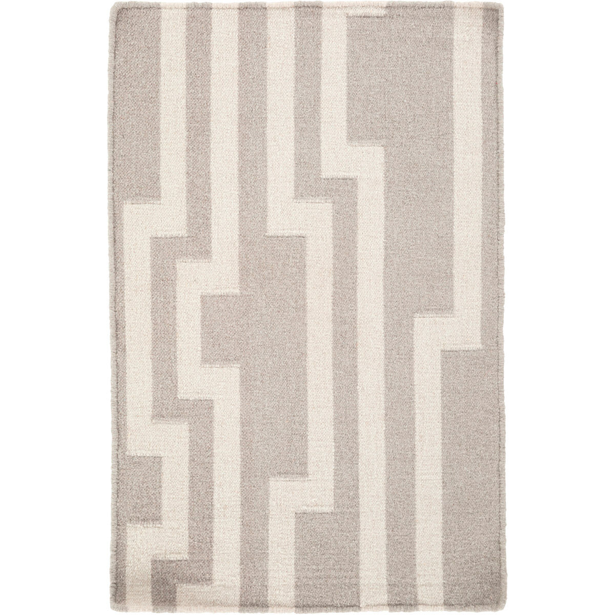 Market Place 36 X 24 inch Medium Gray, Cream Rug