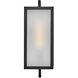 Halden 1 Light 15 inch Black Outdoor Wall Mount