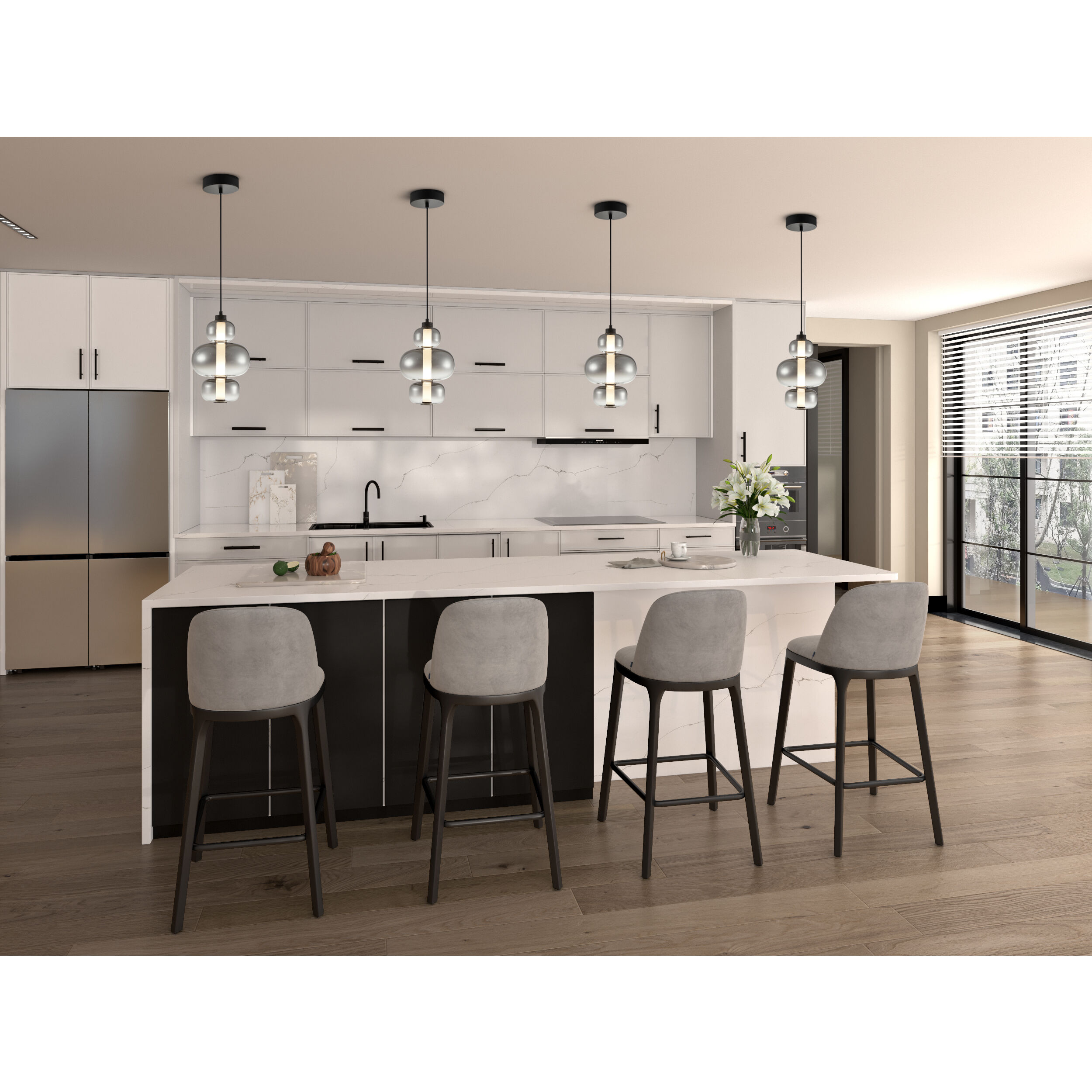 Astra LED 9 inch Black Pendant Ceiling Light