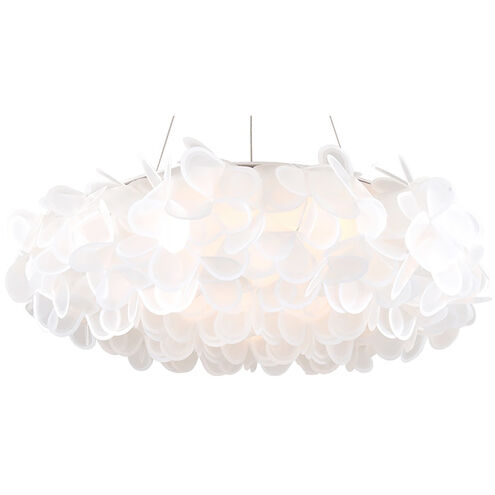 Fluffy LED 33.44 inch Brushed Nickel Pendant Ceiling Light in 33in.