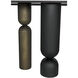 Figaro 71 X 17 inch Matte Black and Aged Brass Console
