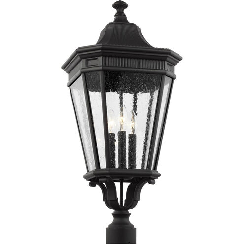 Quade 3 Light 27.5 inch Black Outdoor Post Lantern