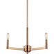 Fullton 3 Light 10 inch Satin Brass Chandelier Ceiling Light