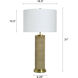 Dann Foley - Shagreen 31 inch 150 watt Tan and Brushed Brass Table Lamp Portable Light