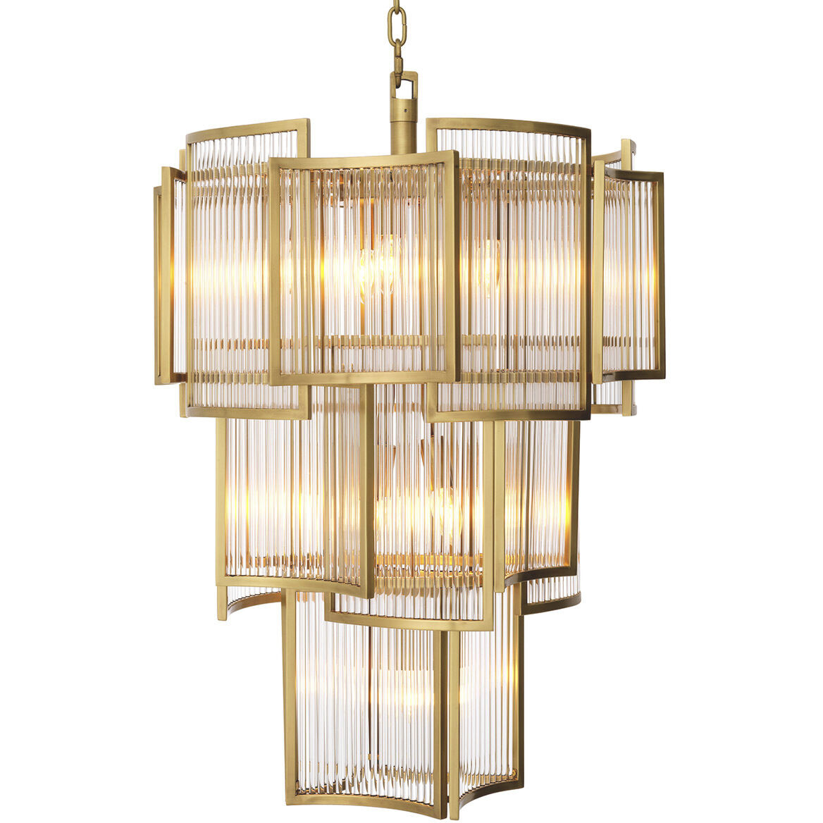 Jet Set 10 Light 22.83 inch Antique Brass Chandelier Ceiling Light