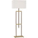 Ray Booth Alda 55.25 inch 15.00 watt Antique-Burnished Brass and Walnut Adjustable Floor Lamp Portable Light