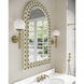 Ellaria 48.25 X 32.75 inch Natural and Brass Wall Mirror