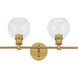 Syracuse 2 Light 19 inch Brass Wall sconce Wall Light