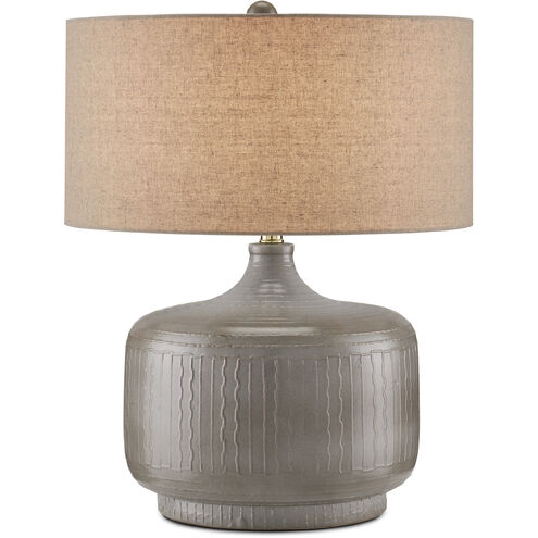 Alameda 23 inch 75 watt Gray and Polished Brass Table Lamp Portable Light